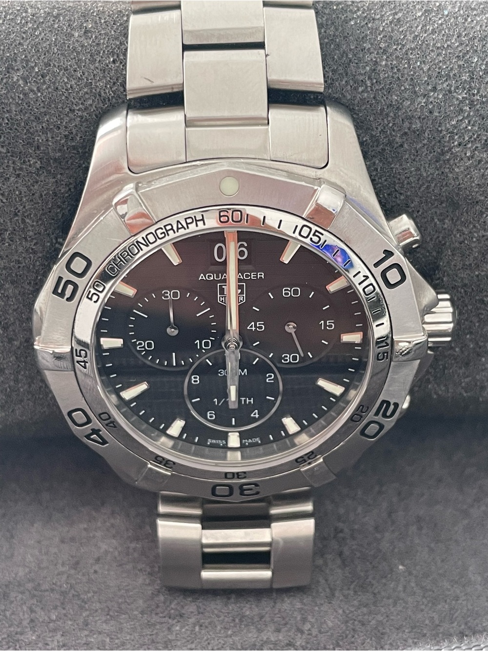 Tag Heuer Aquaracer Stainless Steel Watch - Black Dial